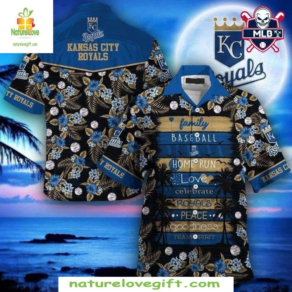 Kansas City Royals Hawaiian Shirt Floral Baseball Aloha Shirt MLB