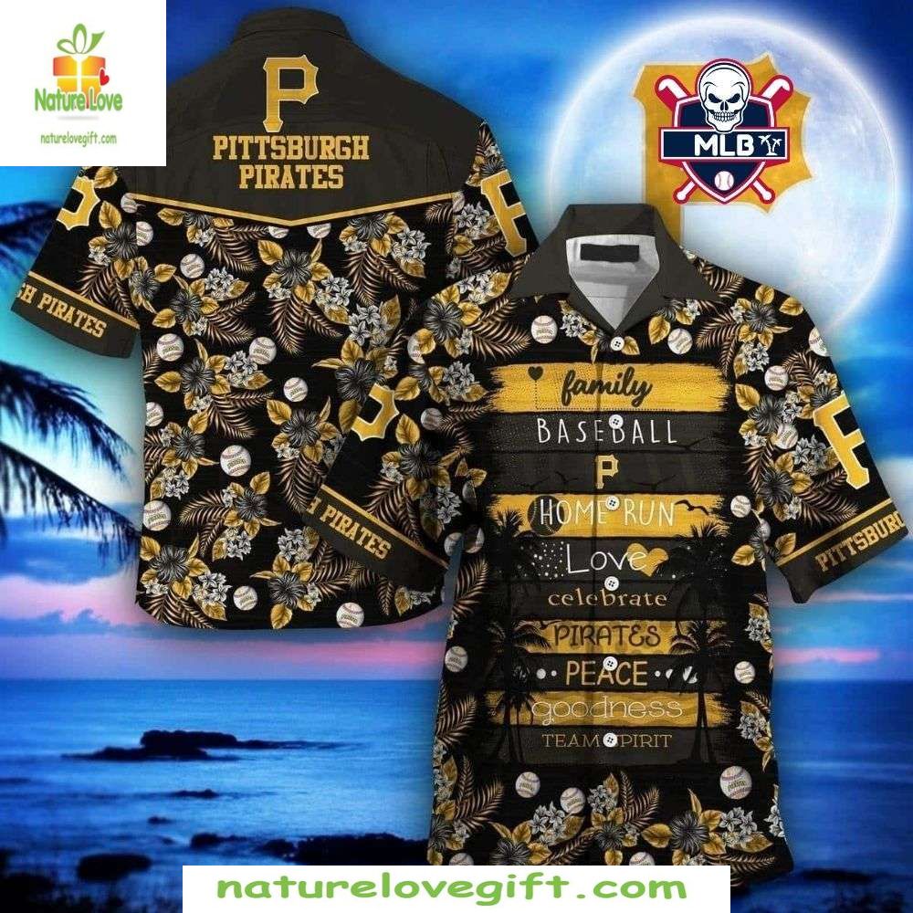 Pittsburgh Pirates Hawaiian Shirt MLB Baseball Apparel Golden Affirmations