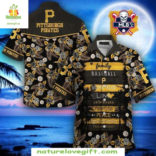 Pittsburgh Pirates Hawaiian Shirt MLB Baseball Apparel Golden Affirmations