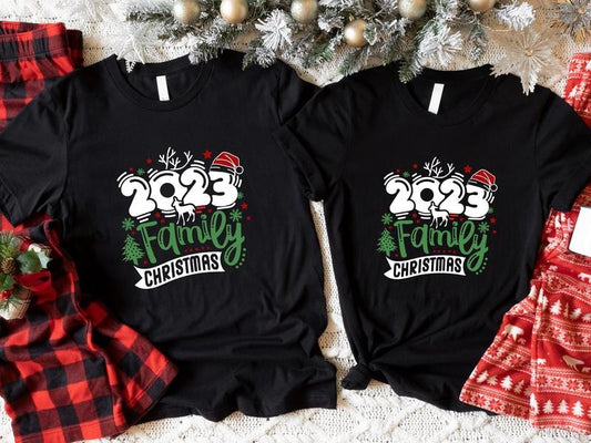 Family Christmas 2023 Shirt, Matching Parents Christmas T-Shirt, X-mas Party Gift Shirts, Cousin Crew Holiday Tee....