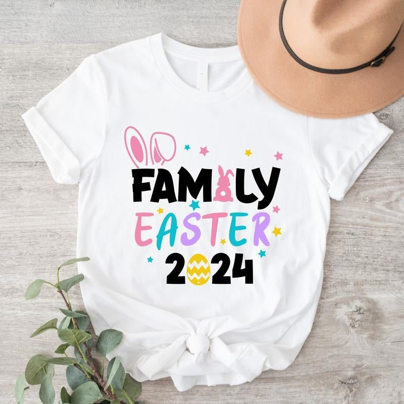 Family Easter 2024 Shirt, Matching Family T-Shirt, Unisex Easter Short Sleeve Gift, Family Reunion Tee, Family Spring Gathering Shirt, Cousin Crew Gift Tee.