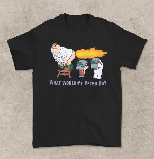 Family Guy Cartoon Funny Black T-Shirt Highlighting Bold and Hilarious Graphic Style