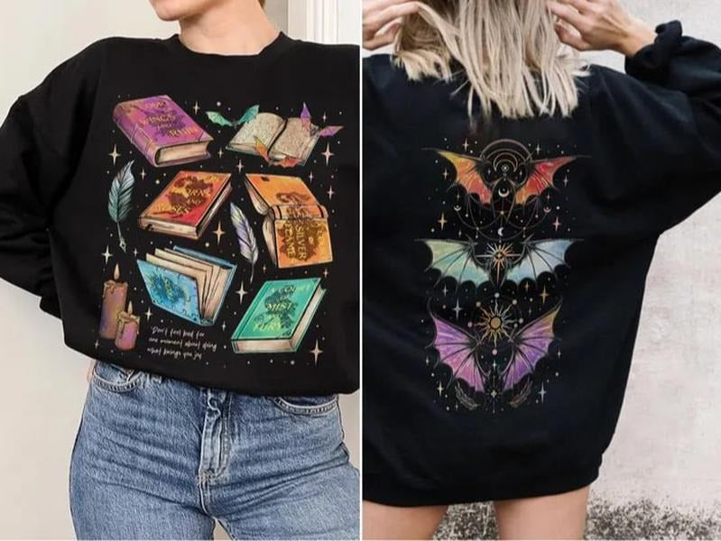 Fan Of ACOTAR Series Two Sided Sweatshirt, The Bat Boys Shirt, Velaris Book Lover T Shirt, SJM Inspired Tee, Gift For...
