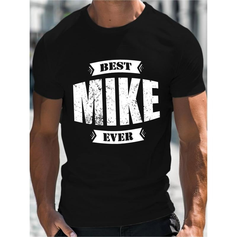 Fancy Clothing for Summer Crewneck Fashion Very Comfortable Men Stretch Best Mike Ever Pattern Print Outdoor Casual Top...