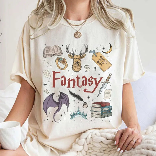 Fantasy Book T-Shirt, Fantasy Dragon Book Lover Shirt, Wingspan Bookish Shirt, Booktok Merch, Book Gift, Bookworm Gift...