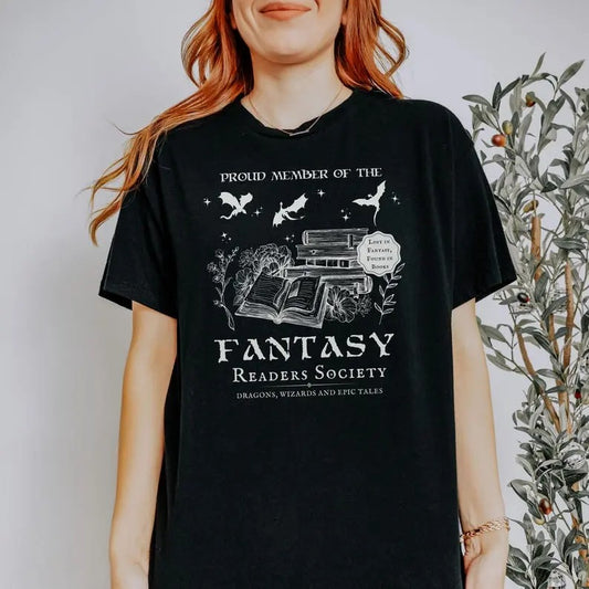 Fantasy Reader Shirt Booktoker Bookish Tshirt for Bookstagramer Vintage Reading Tee for Women Bookworm Gift for Booklover...