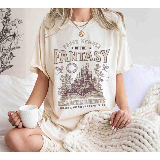Fantasy Readers Society Shirt, Bookish Shirt for Romance, Readers Vintage, Reading Shirt, Gift for Book Lovers, Bookish...