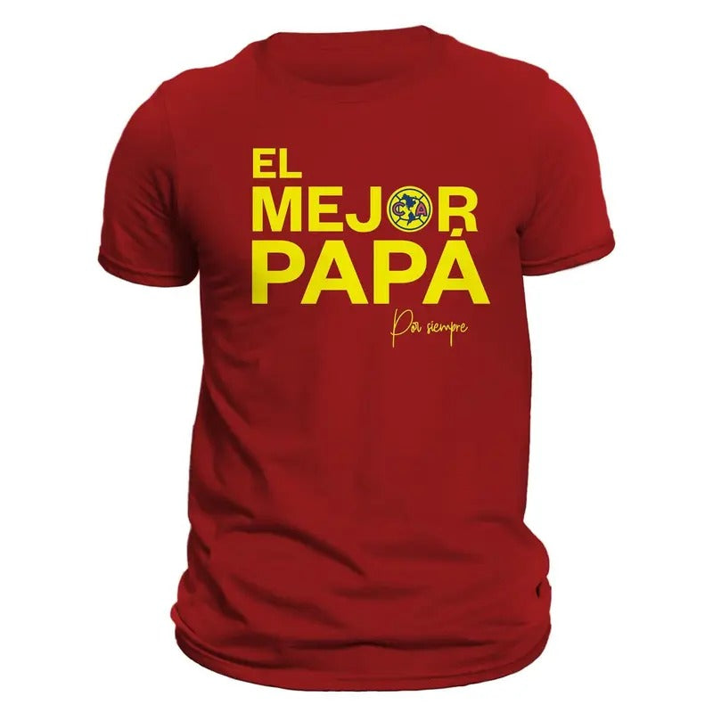 Father's Day El Mejor Papa Por Siempre Club America Men's T-Shirt Casual Classic