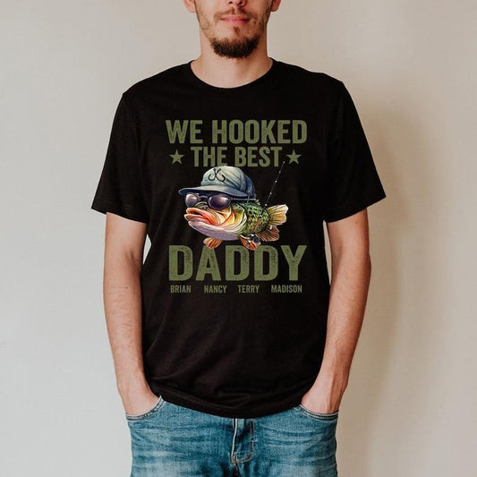Father's Day Gifts We Hooked The Best Daddy T Shirt Hoodie Sweater Funny Fishing Life Shirt, Fishing Dad Shirt, Fisherman...
