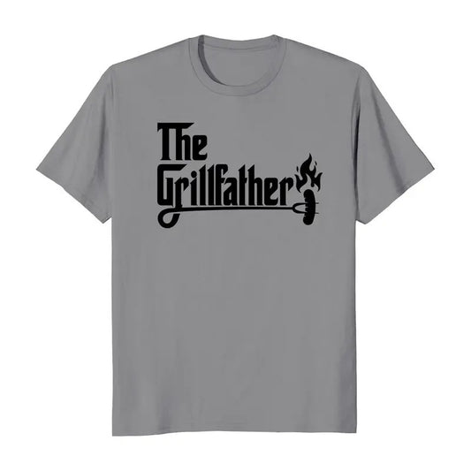 Father's Day The Grillfather Men's T-Shirt Casual Crewneck Hoodie, Sweatshirt | InkThreadWorks.com