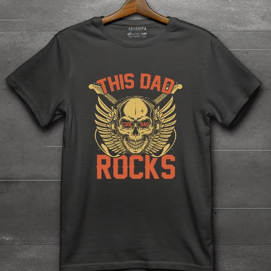 Fathers Day Tshirt This Dad Cool Dad Rocks Skull Skeleton Design Shirt Skull Skeleton Designed Gift For Dad  sweater and...