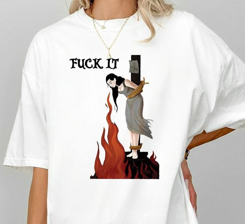 Fck It Witch T-Shirt Classic 90s Retro Unique T-Shirt Gift for Her Sustainable Cotton