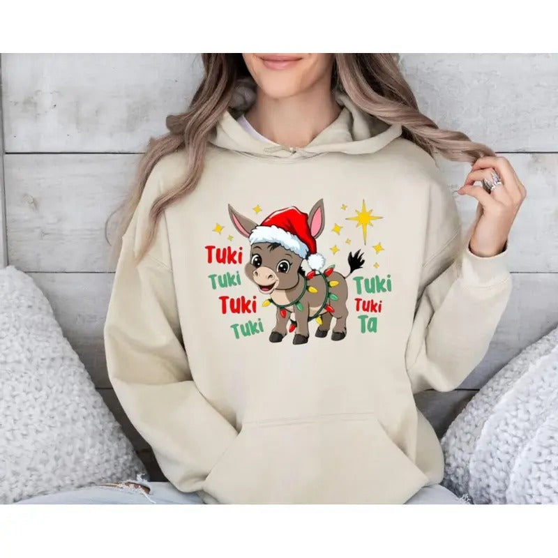 Feliz Navidad Shirt, Mexican Christmas Sweatshirt, Mi Burrito Sabanero Sweater, Latino Xmas Hoodie, Tuki Tuki Donkey...