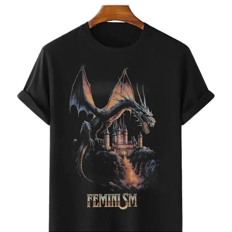 Feminism Dragon Fantasy Tshirt Hoodie, Sweatshirt | InkThreadWorks.com