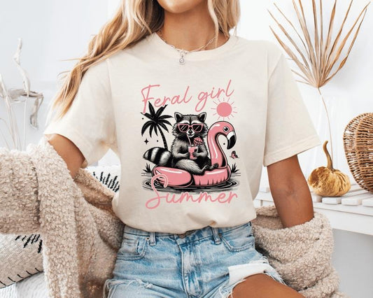 Feral Girl Summer Unisex Shirt, Feral Summer Unisex TShirt Hoodie, Sweatshirt | InkThreadWorks.com