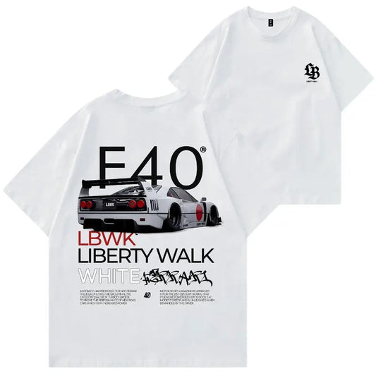 Ferrari F40 Liberty Walk T-shirt, Hoodie, Sweater, Car Enthusiast Shirt, Car Clothing, Unisex, Vintage car shirt Sweatshirt
