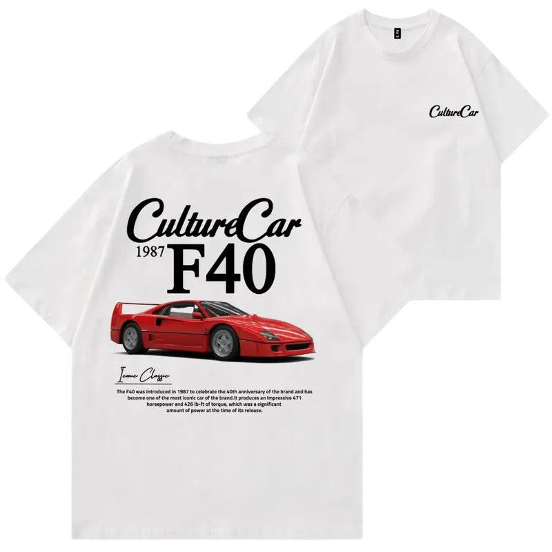Ferrari F40 T-shirt, Hoodie, Sweater, Car Enthusiast Shirt, Car Clothing, 90's Car, Unisex, Vintage car shirt Sweatshirt