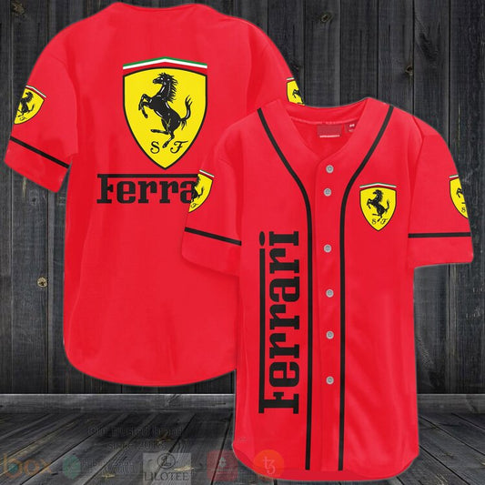 FASHION Ferrari Baseball Jerseys Botton Shirt
