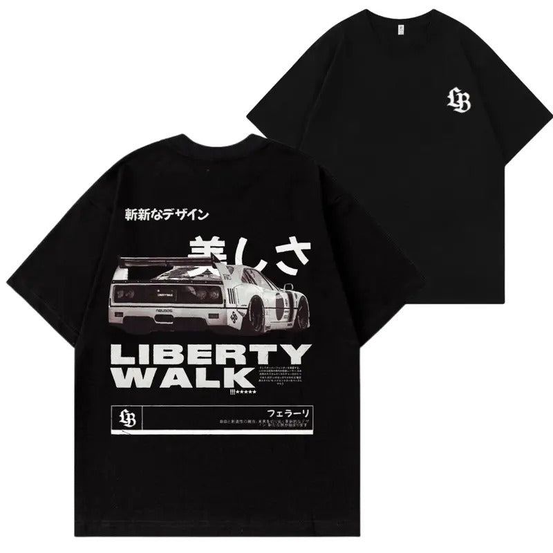Ferrariii F40 Liberty Walk Retro T-shirt, Hoodie, Sweater, Car Enthusiast Shirt, Car Clothing, 90's Car, Unisex, Vintage car shirt Classic Cotton