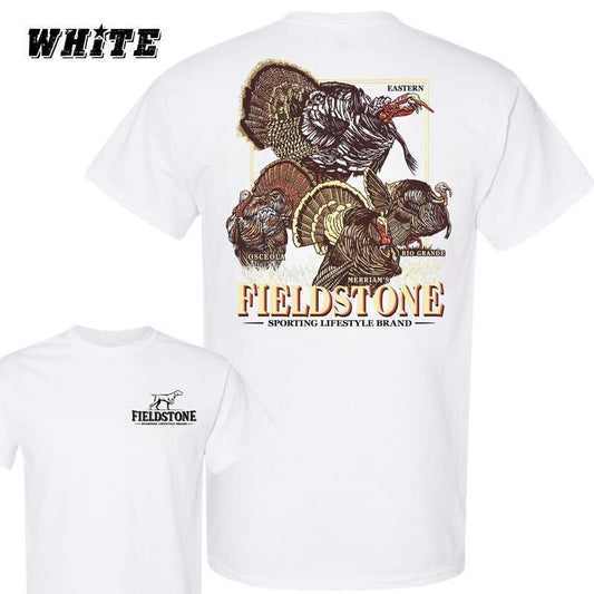 Fieldstone Wild Turkey Hunting Shirt, Graphic Tee, Premium Outdoor Apparel, Comfortable Casual Wear, Unisex Menswear