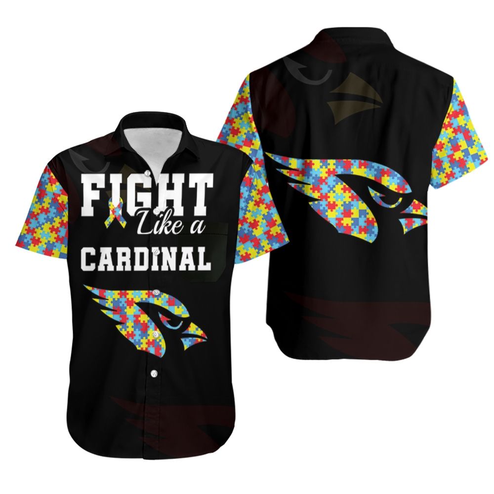 Arizona Cardinals Autism Support Hawaiian Shirt 763470