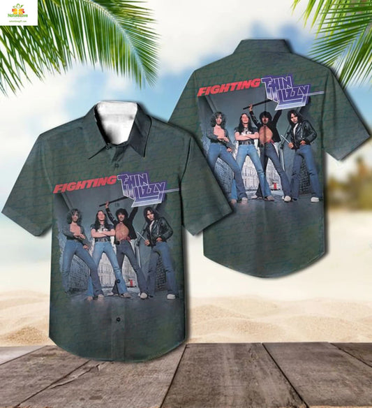 Hawaiian Shirt Fighting Thin Lizzy Music Aloha Shirt