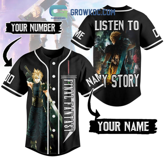 Final Fantasy Listen To My Story Love Personalized Baseball Jersey