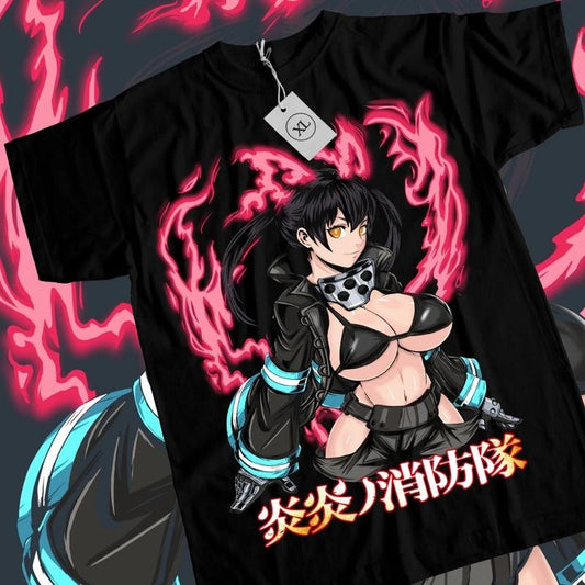 Fire Force Anime T-Shirt & Sweatshirt, Tamaki Kawai Waifu Girl Graphic Tee, Anime Manga Lover Gifts