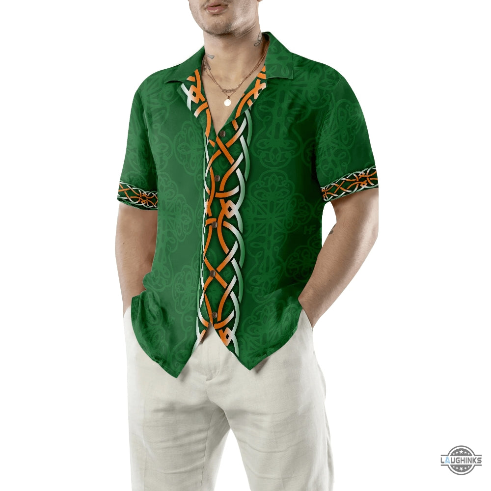 Firefighter Irish Braitre Thar Gach Ni Hawaiian Shirt Green Cross Axes Irish Fire Dept Logo Firefighter Shirt For Men Qt302563lb Aloha Summer Beach Button Up Shirts And Shorts NEW