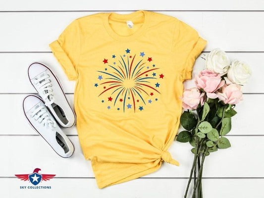 Fireworks Shirt, Patriotic Shirt, 4th of July Shirt, American Flag Shirt, Fourth of July, USA Flag Shirt, Family Shirt, Stars and Stripes