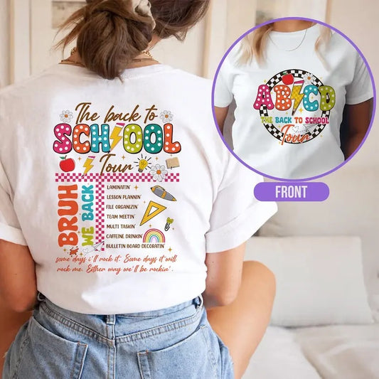 First Day Of School Retro Back to School Shirt for Teachers, ABCD Teacher Shirts, First Day Of School Teacher T-Shirt,Teacher Gift,Teacher Team Shirt,Tour Shirt