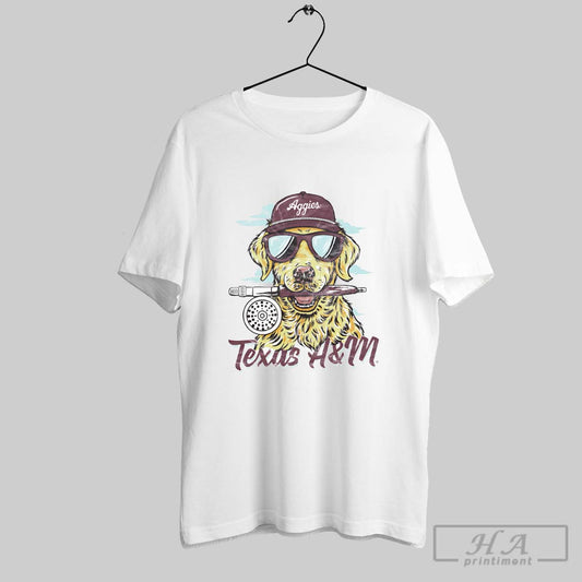 Fishing Dog Texas Am Aggies Shirt Hoodie Sweater Longsleeve And V Neck