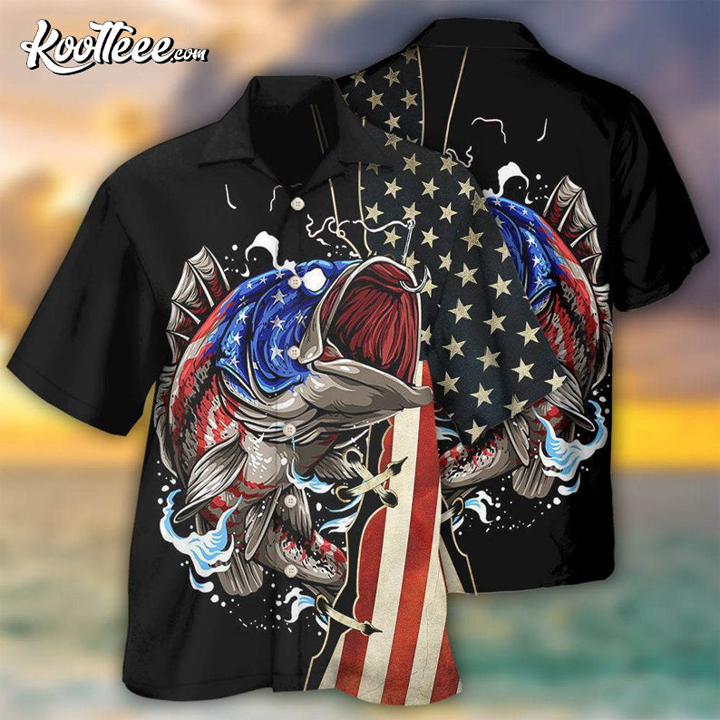 Fishing Lover Independence Day Hawaiian Shirt