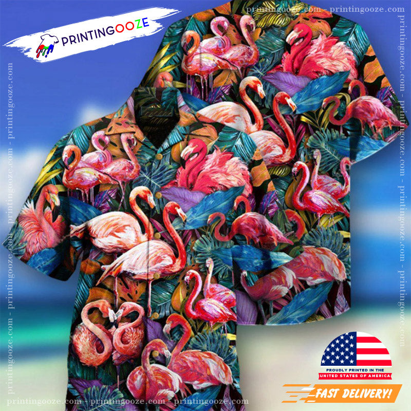 Flamingo Colorful In Tropical Summer Hawaiian Shirt