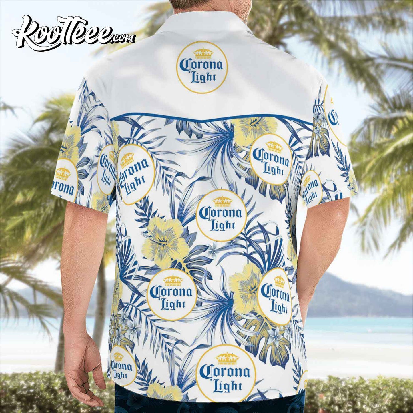 Floral Corona Light Beer Hawaiian Shirts And Beach Shorts