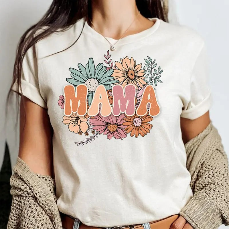 Floral Mama Shirt, Cute Mom Sweatshirt, Mother's Day Gift, Mommy Shirt, New Mom Gift, Gift for Mother, Mama Shirt Hoodie