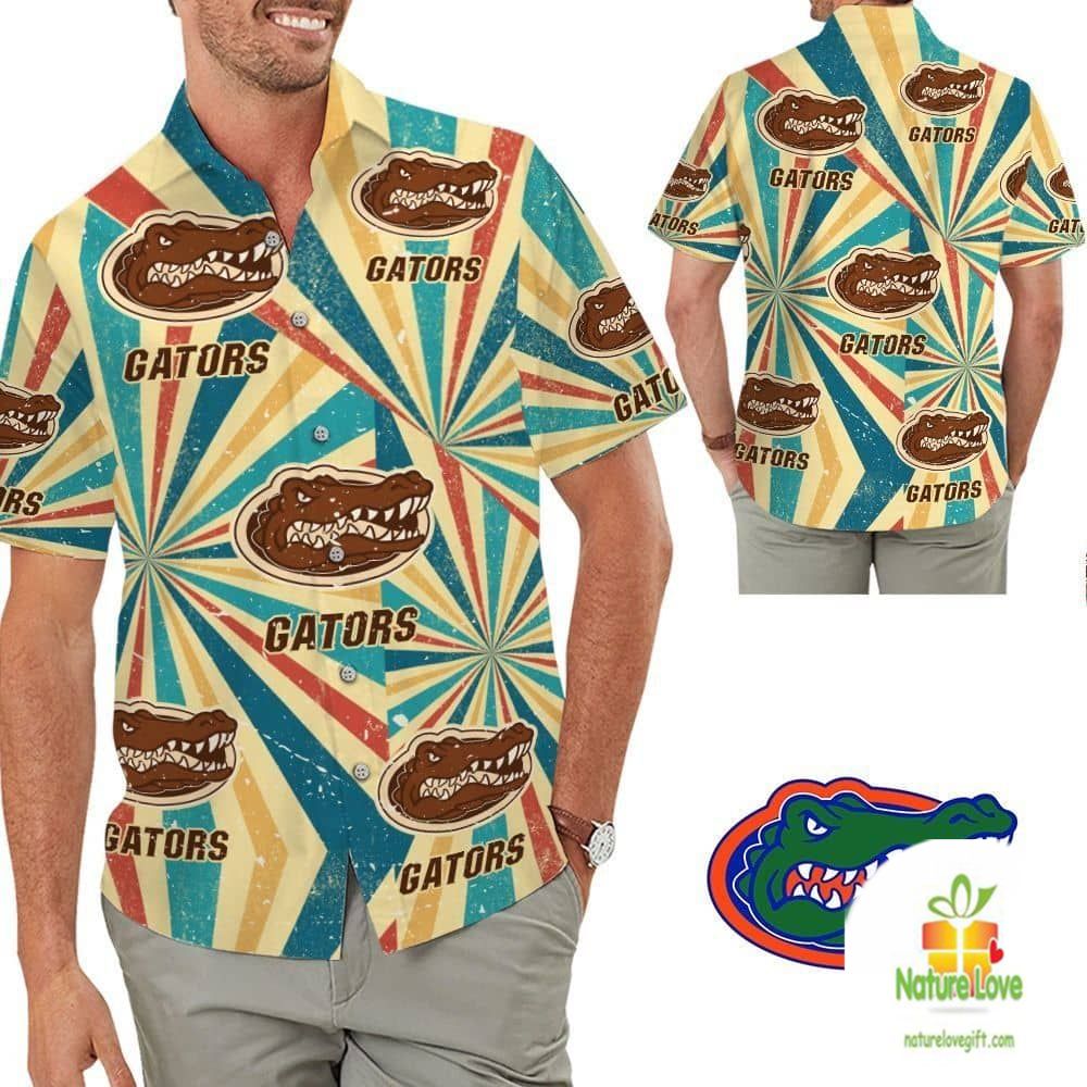Florida Gators Vintage Hawaiian Shirt Tropical Aloha Style Shirts
