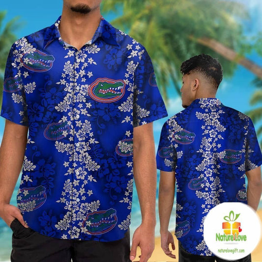 Florida Gators Hawaiian Shirt Tropical Short Sleeve Button Up Aloha