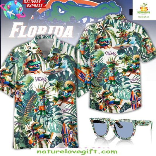 Florida Gators Hawaiian Shirt Tropical Design