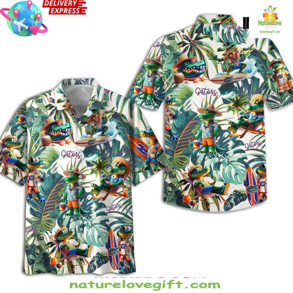 Florida Gators Hawaiian Shirt Tropical Design
