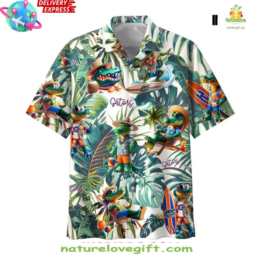 Florida Gators Hawaiian Shirt Tropical Design