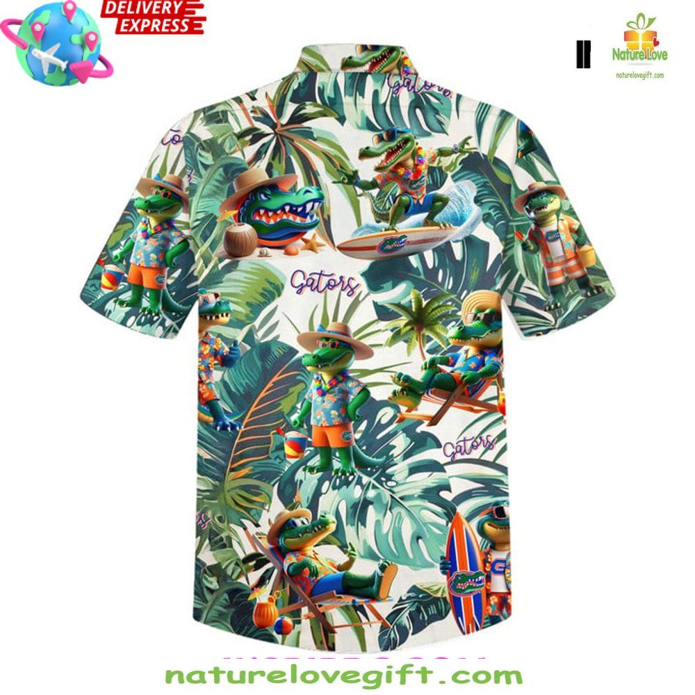Florida Gators Hawaiian Shirt Tropical Design