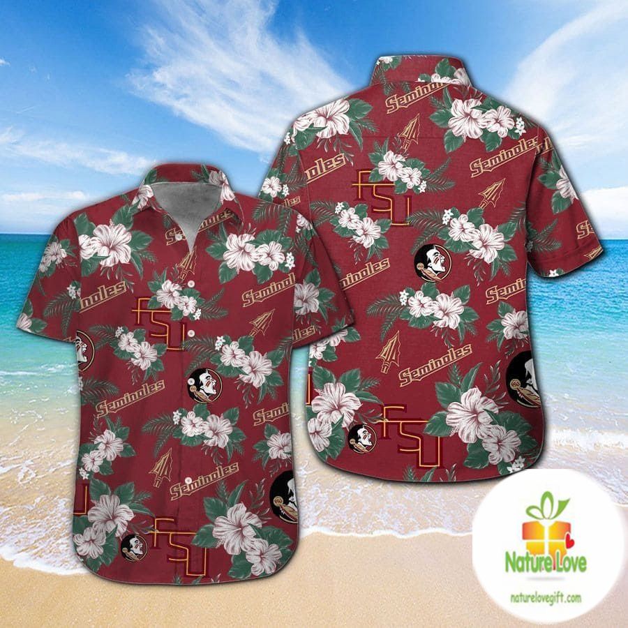 Florida State Seminoles Hawaiian Shirt Tropical Aloha Button Up VER016