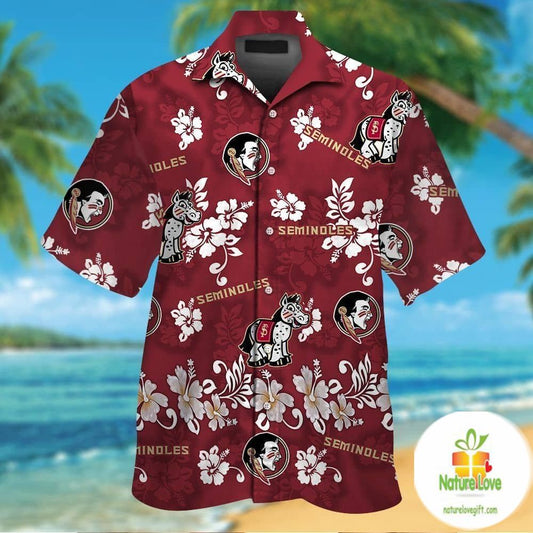 Florida State Seminoles Tropical Hawaiian Shirt Short Sleeve Aloha Shirts