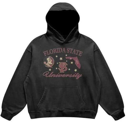 Florida State University Retro Style Hoodie Cotton Menswear T-Shirts, Sweatshirt | InkThreadWorks.com