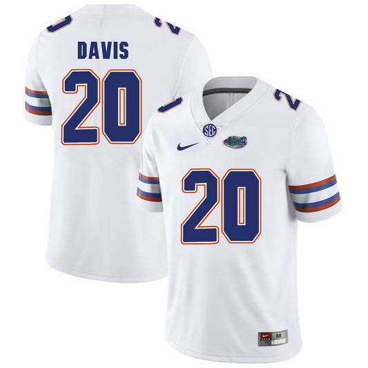 Florida Gators Malik Davis 20 White