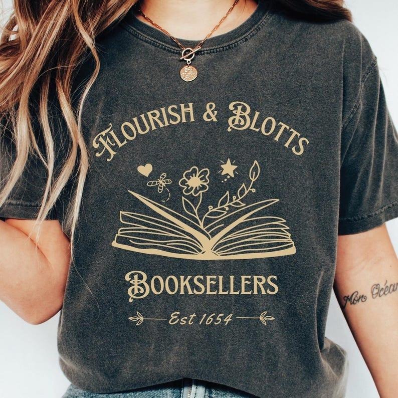 Flourish and Blotts Shirt Wizard Shirt Vacation Shirts Family Matching Magic School Shirt Wizard School Shirt Potterhead...