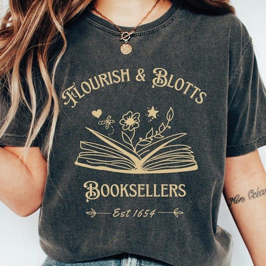 Flourish and Blotts Shirt Wizard Shirt Vacation Shirts Family Matching Magic School Shirt Wizard School Shirt Potterhead...