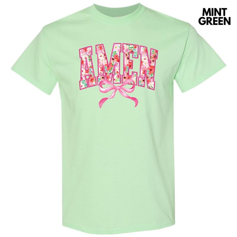 Flower Amen Coquette Gildan Short Sleeve T-Shirt 'NLB' Hoodie, Sweatshirt | InkThreadWorks.com