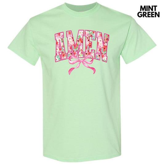 Flower Amen Coquette Gildan Short Sleeve T-Shirt 'NLB' Hoodie, Sweatshirt | InkThreadWorks.com
